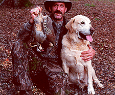 Angelo Nogara with  his hunting buddy, Trooper.