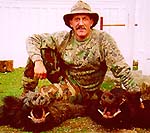 Angelo Nogara with 2 Wild Boars