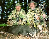 Angelo Nogara and Rob Rowland with Wild Pig